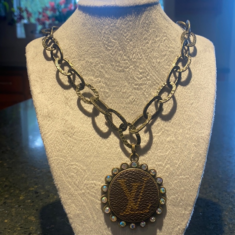 Upcycled Authentic brass hardware necklace